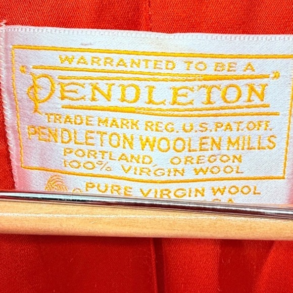 Vintage Pendleton Wool Womens Red Double Breasted Coat Jacket Sz ? Preppy *read* - Picture 2 of 16